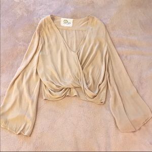 Blue Life Long Sleeve Flowy Top